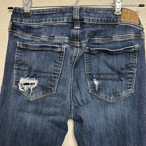 American Eagle Outfitters Blue Jeans with Distressed Details